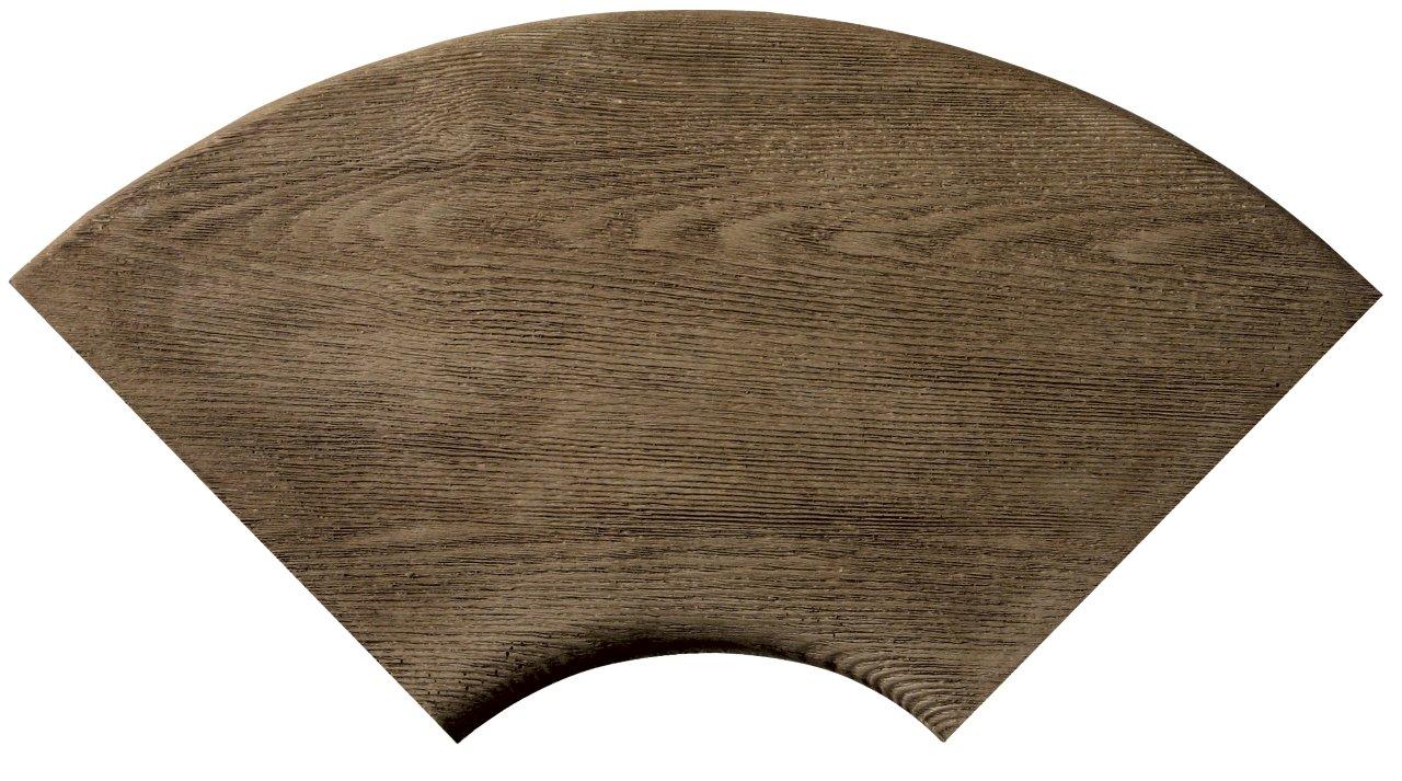 Dlažba Louisiane -- rohová dlaždice, oblouk R 150 int., přírodní dřevo