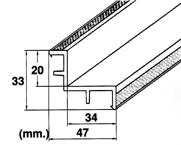 Roll rošt – hrana (MP200-LAF) přelivného žlábku, délka 2 m