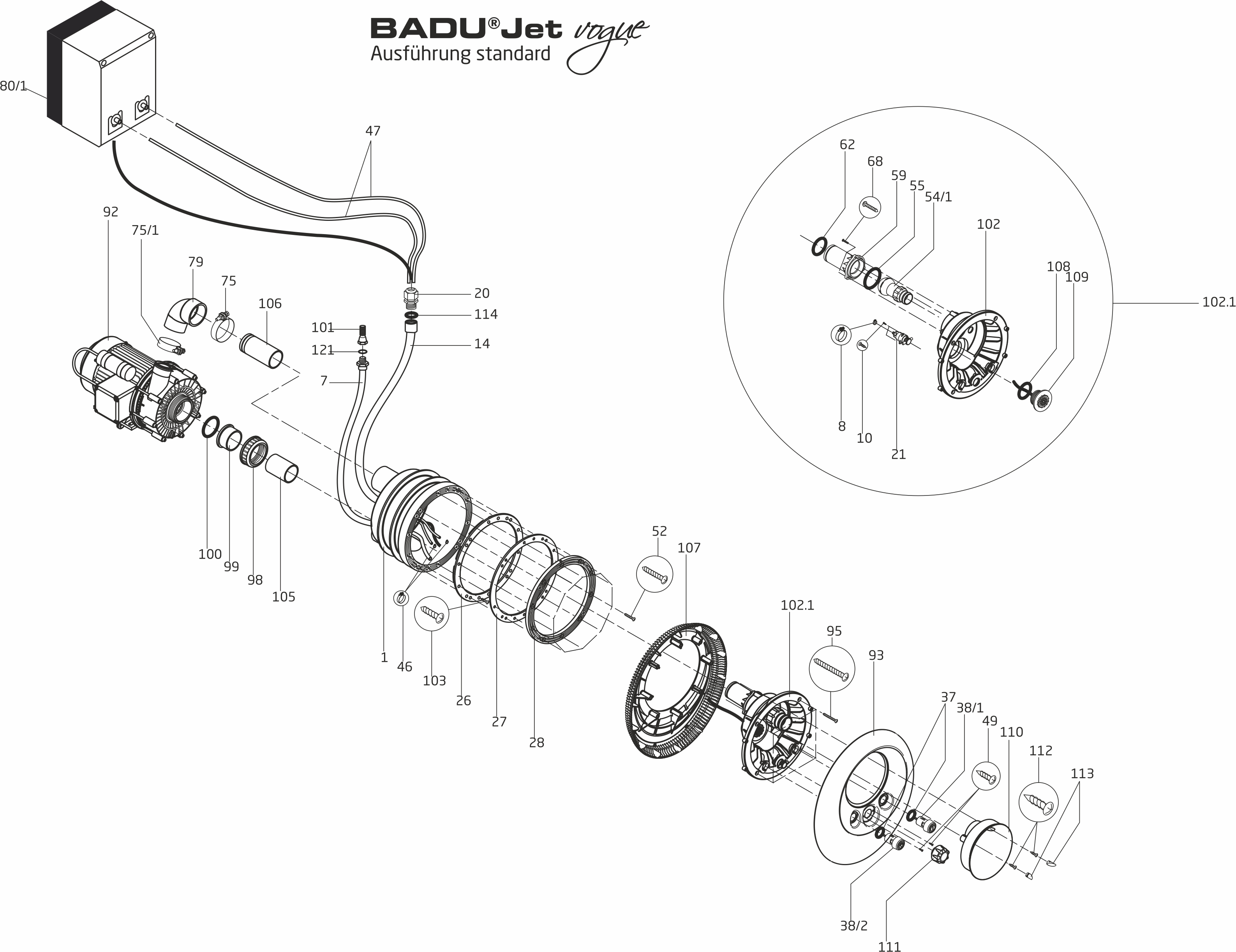 erpadlo protiproudu BADU Jet Vogue