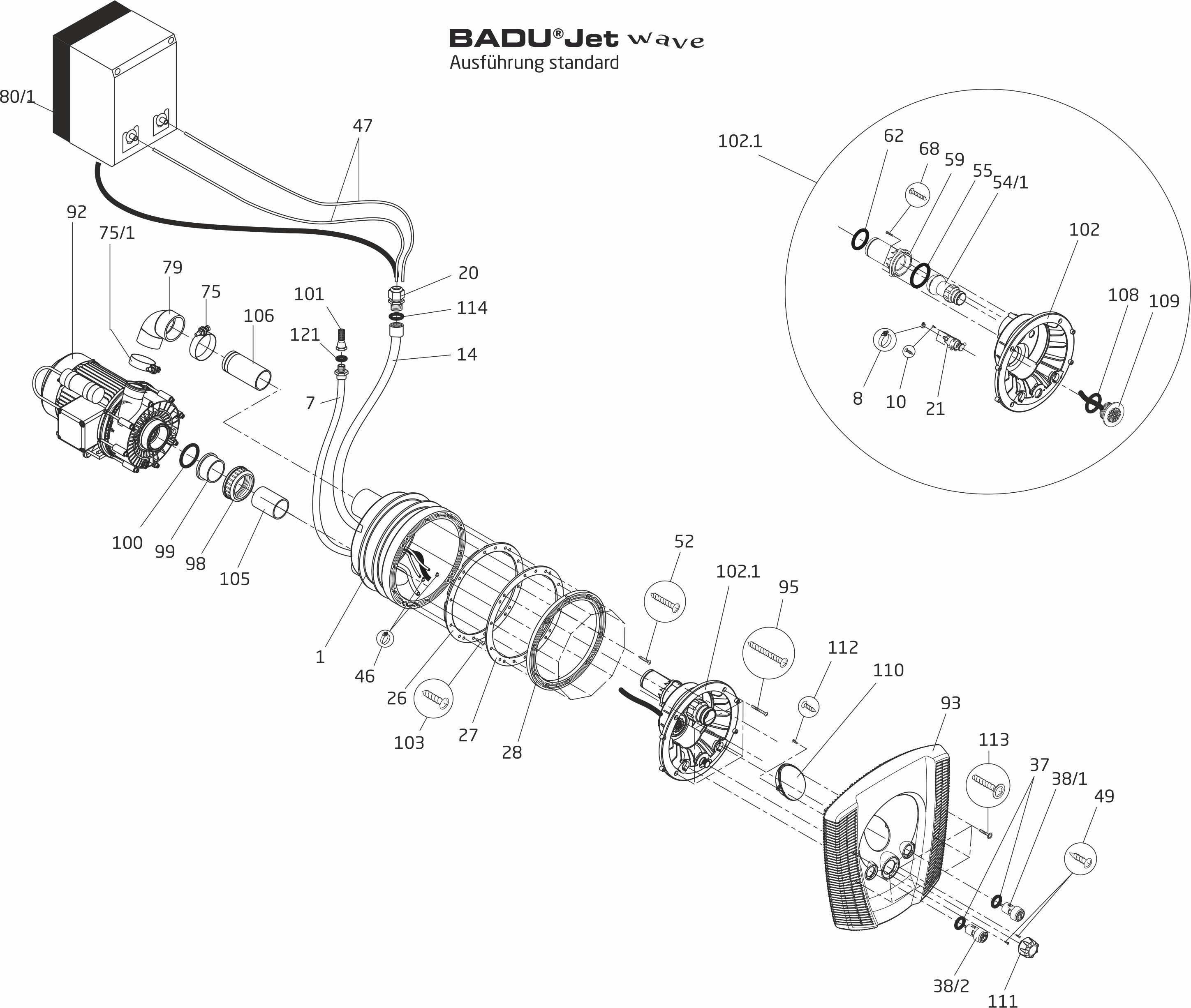 erpadlo protiproudu BADU Jet Wave