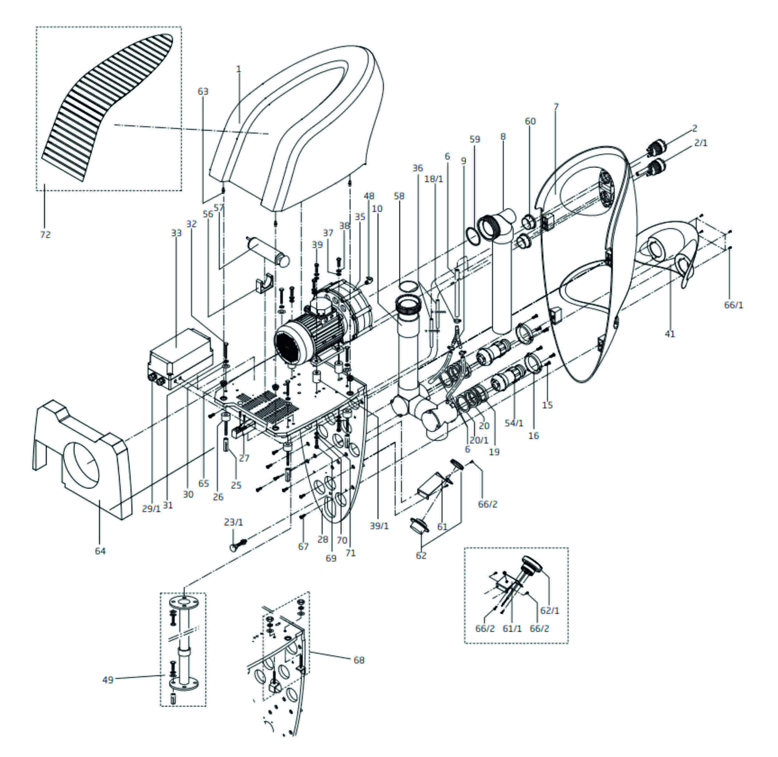 Overhang counterflow BADU JET PSTELLA