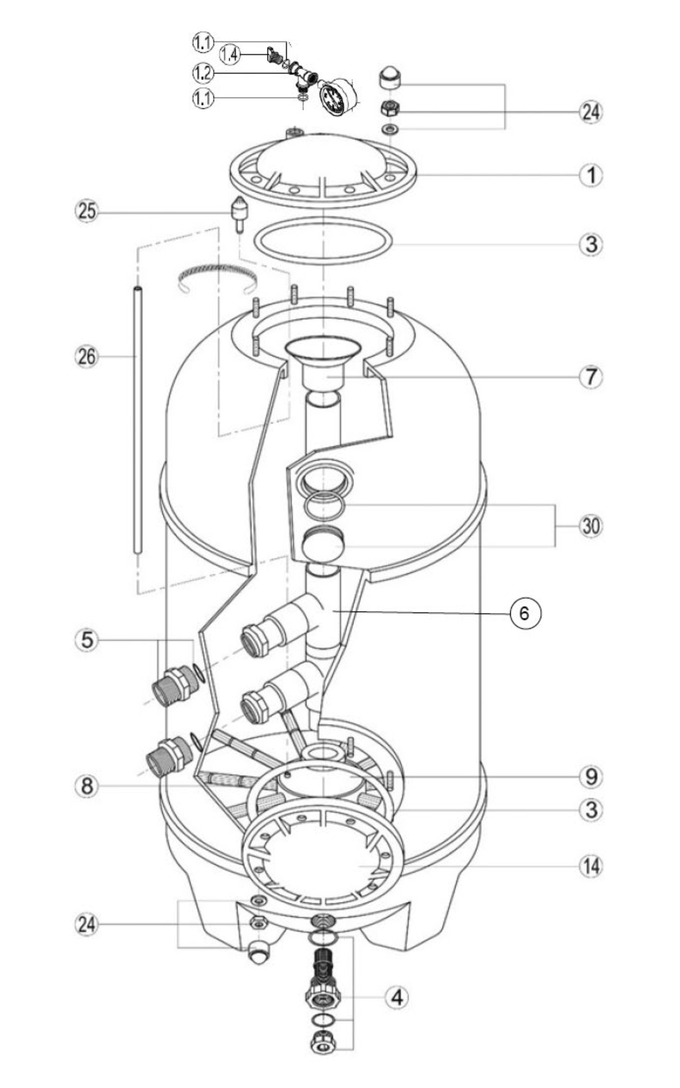 Filtran ndoba San Sebastian SSB/SBL