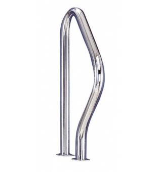Ladder handrail with flange "classic" , AISI 316 - 1pc