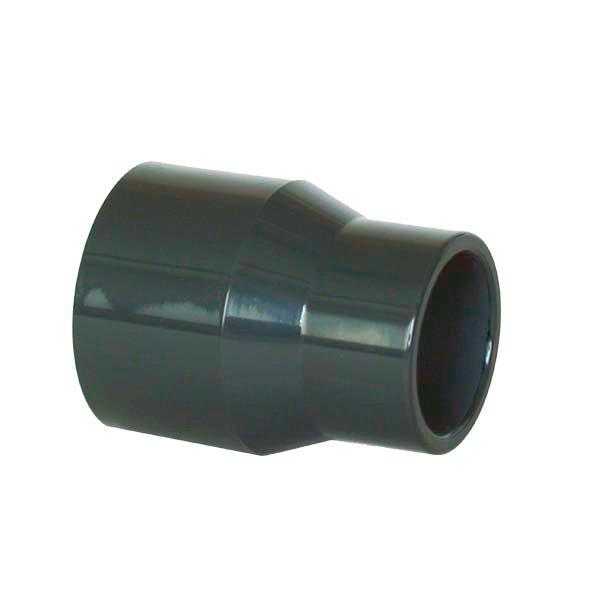 PVC Verbindungsstück - lang 25–20 x 20 mm , DN=20/20 mm, d=25/25 mm , kleben / kleben