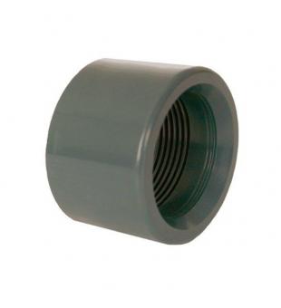 PVC Verbindungsstck - kurz, int. Gewinde  25 x 3/8" int.