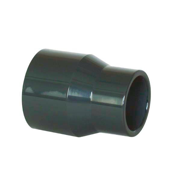 PVC tvarovka - Redukce dlouhá 50–40 x 40 mm , DN=40/40 mm, d=50/48 mm , lepení / lepení