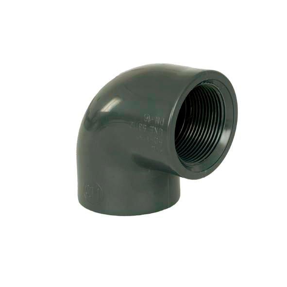 PVC Fitting - Winkel 90° 2“ int. x 2“ int., Innengewinde / Innengewinde