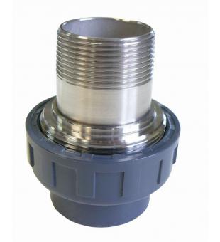 Stainles steel union 63 x 2" ext.