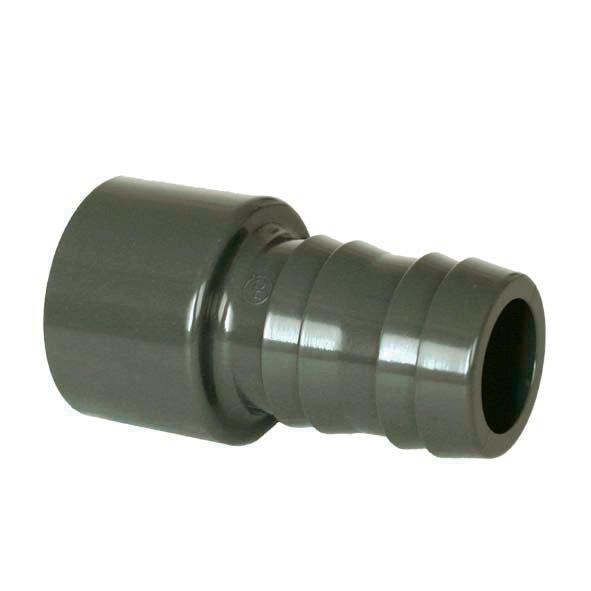 PVC idom - Tömlővéges csatlakozó 25 x 25 mm, d=25 mm x 25 mm, ragasztás