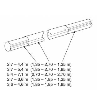 TELESCOPIC REEL POLE 2,7-4,4M