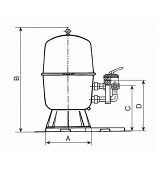 Filtration tank divided 400, 6 m3/h