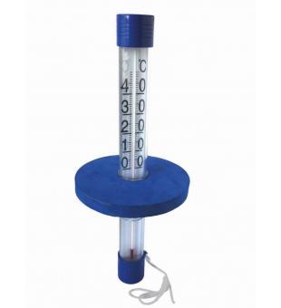 Thermometer schwimmend auf der Oberflche  - hell blau
