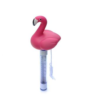 Schwimmendes Thermometer mit Tieren - Flamingo