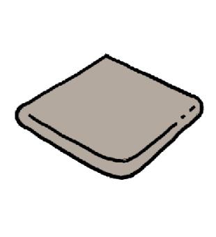 Trianon rounded curbstone - grey - inverted 90 Ext. angle, 1pc 