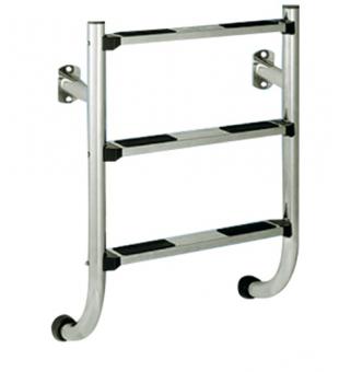 Ladder stainless steel two-piece - 3 stairs(flange), bottom part, AISI 304