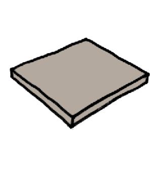 Louisiane curbstone - light grey - square 500 x 500 x 35mm, 1m2