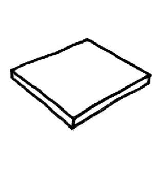 Dlažba Ardoise - bílá - čtvercový díl 500x500x25mm, 1m2 