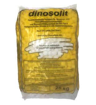 Sl tabletov DINOSOLIT 25 kg, ureno pro elektrolzu 