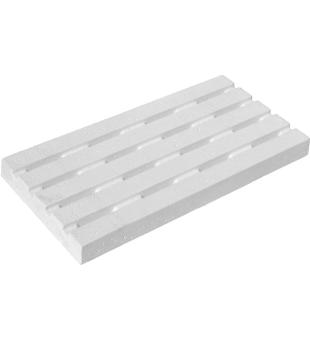 Decoration - Stright angle grating 250 x 250 x th 40mm, White smooth drain 
