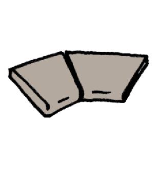 Sahara rounded curbstone - grey - R610 Int. angle, 2pcs