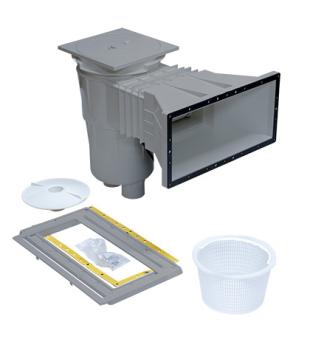 Skimmer 17,5 l, pro flie, s mosaznmi zstiky, irok hrdlo, RAL7004